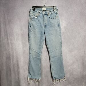 Citizens of Humanity Jeans Size 26 Isola Cropped Bootcut Raw Hem Light Wash
